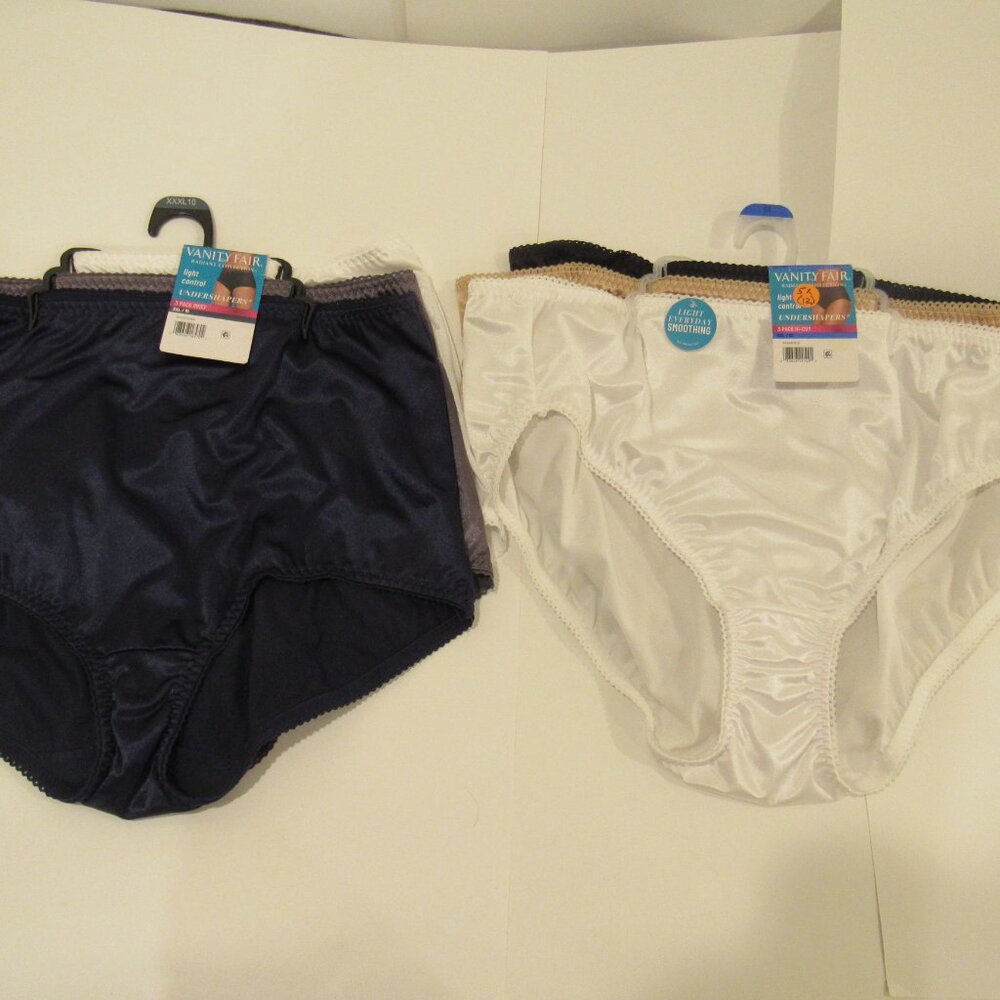 NEW WOMEN'S 3-PK VANITY FAIR:CHOOSE BRIEFS SIZE 3XL (10) 0r HI-CUTS SIZE 5XL(12)